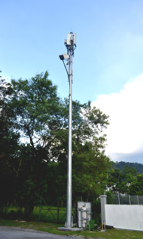 Replacement of street light poles with integrated poles within ROW